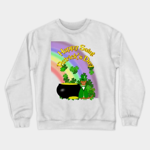 Happy Saint Patrick’s Day Oliver Crewneck Sweatshirt by ButterflyInTheAttic